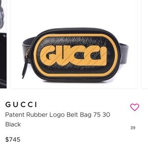 Gucci patent leather belt bag